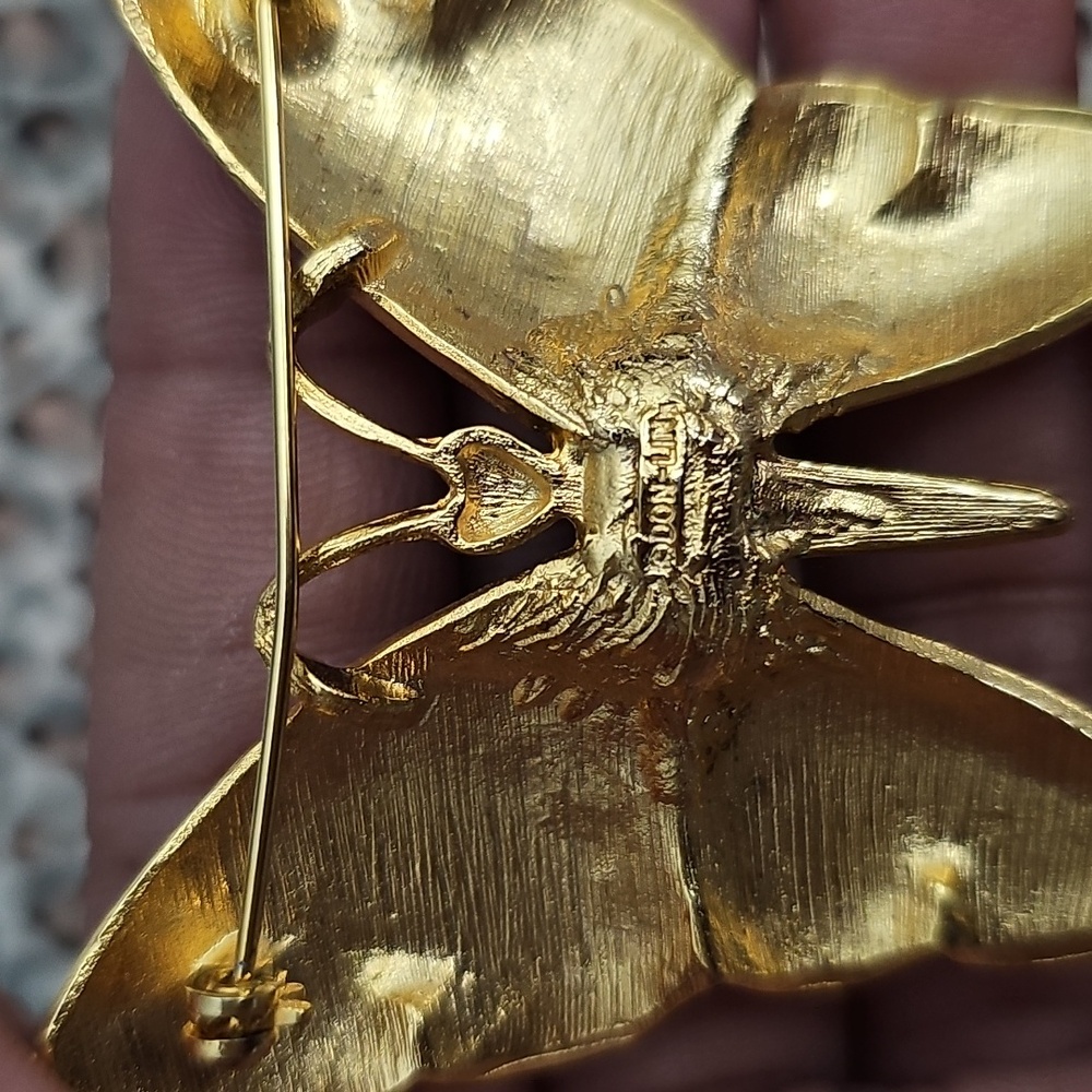 Vintage Signed Don Lin Beautiful Large Butterfly Brooch - Picture 3 of 6